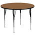 60'' Round Thermal Laminate Activity Table - Standard Height Adjustable Legs