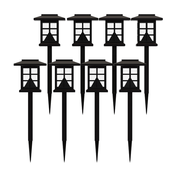 Brown |#| All-Weather Lantern Design Solar Powered LED Landscape Lights in Brown