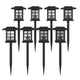 Black |#| All-Weather Lantern Design Solar Powered LED Landscape Lights in Black