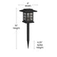 Black |#| All-Weather Lantern Design Solar Powered LED Landscape Lights in Black