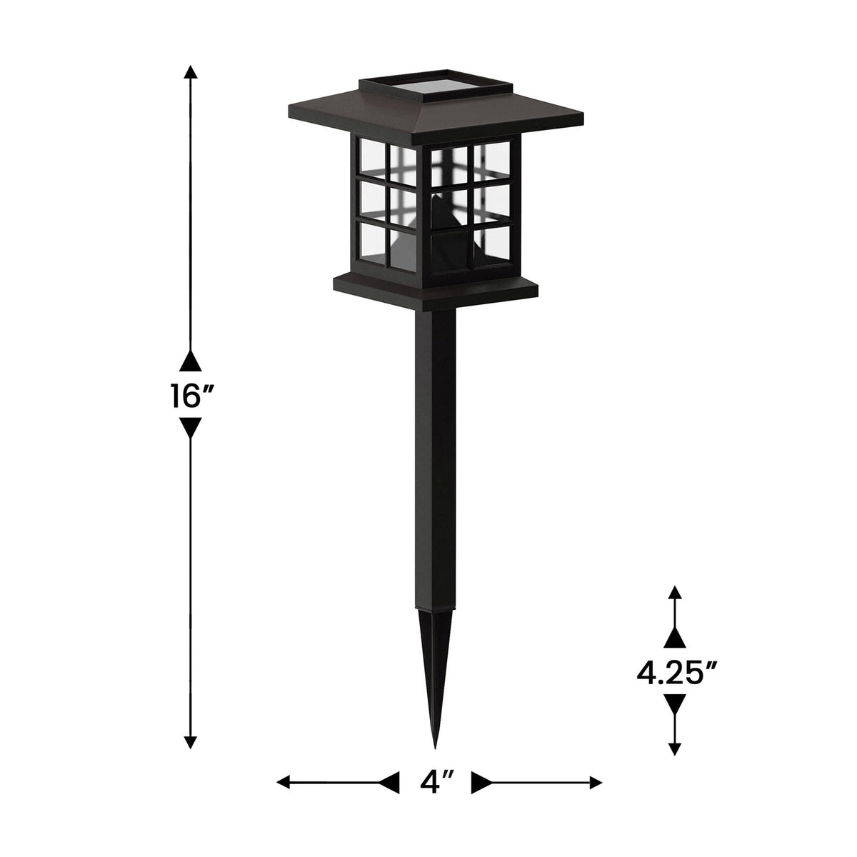 Brown |#| All-Weather Lantern Design Solar Powered LED Landscape Lights in Brown