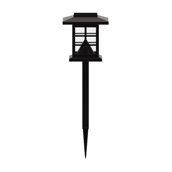 Brown |#| All-Weather Lantern Design Solar Powered LED Landscape Lights in Brown