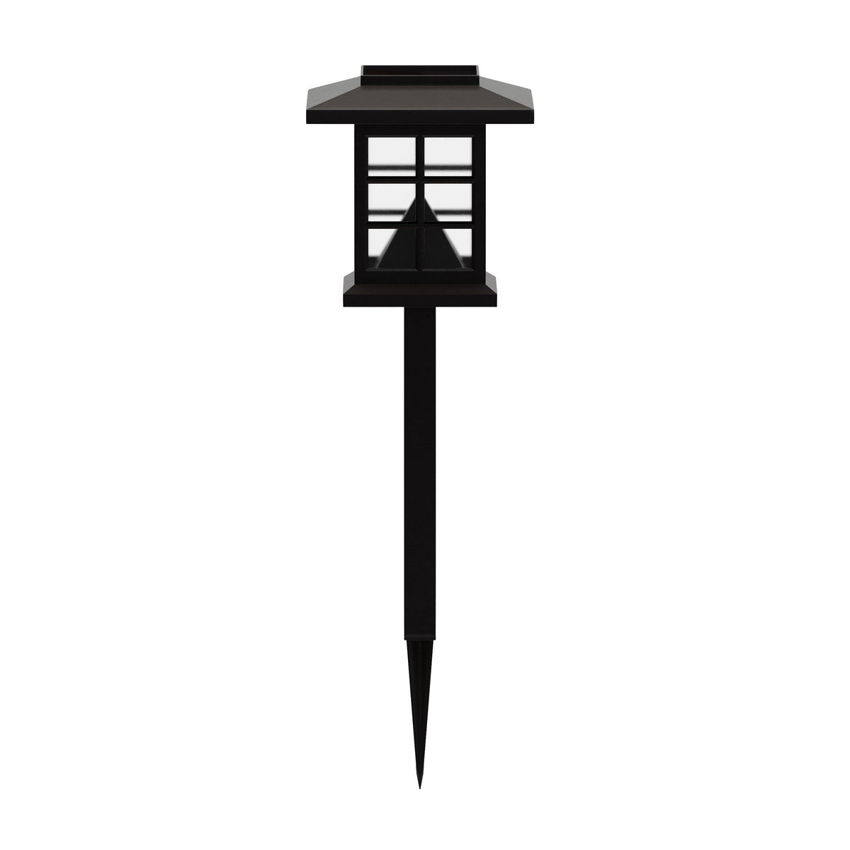 Brown |#| All-Weather Lantern Design Solar Powered LED Landscape Lights in Brown