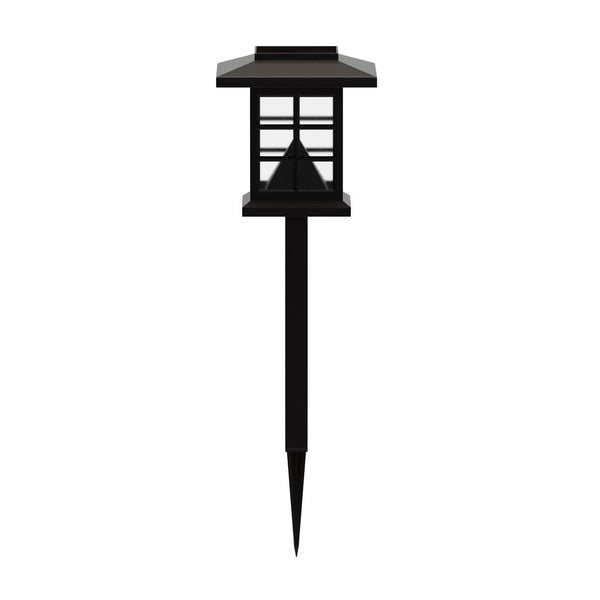 Brown |#| All-Weather Lantern Design Solar Powered LED Landscape Lights in Brown