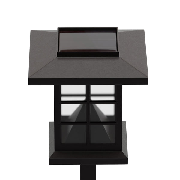 Brown |#| All-Weather Lantern Design Solar Powered LED Landscape Lights in Brown