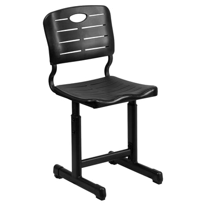 Adjustable Height Student Chair with Pedestal Frame - View 1