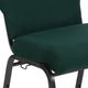 Hunter Green Fabric/Silver Vein Frame |#| 20.5inch Hunter Molded Foam Stacking Church Chair
