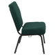Hunter Green Fabric/Silver Vein Frame |#| 20.5inch Hunter Molded Foam Stacking Church Chair