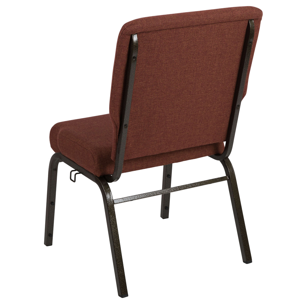 Cinnamon Fabric/Gold Vein Frame |#| 20.5inch Cinnamon Molded Foam Stacking Church Chair
