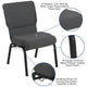 Black Marble Fabric/Black Frame |#| 20.5inch Marble Molded Foam Stacking Church Chair