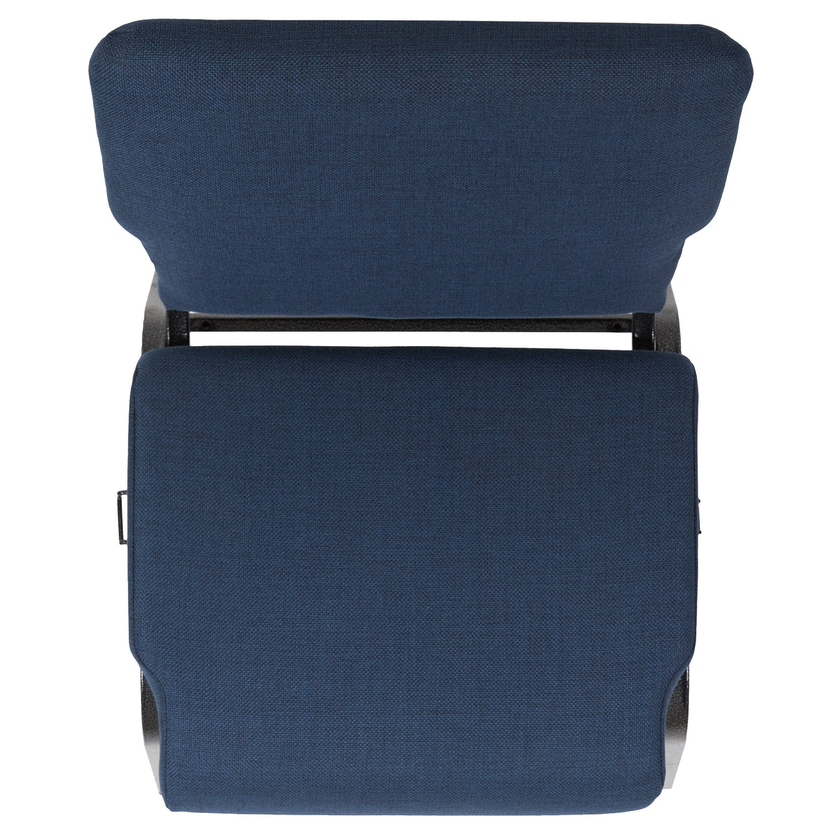 Navy Fabric/Silver Vein Frame |#| 20.5inch Navy Molded Foam Stacking Church Chair