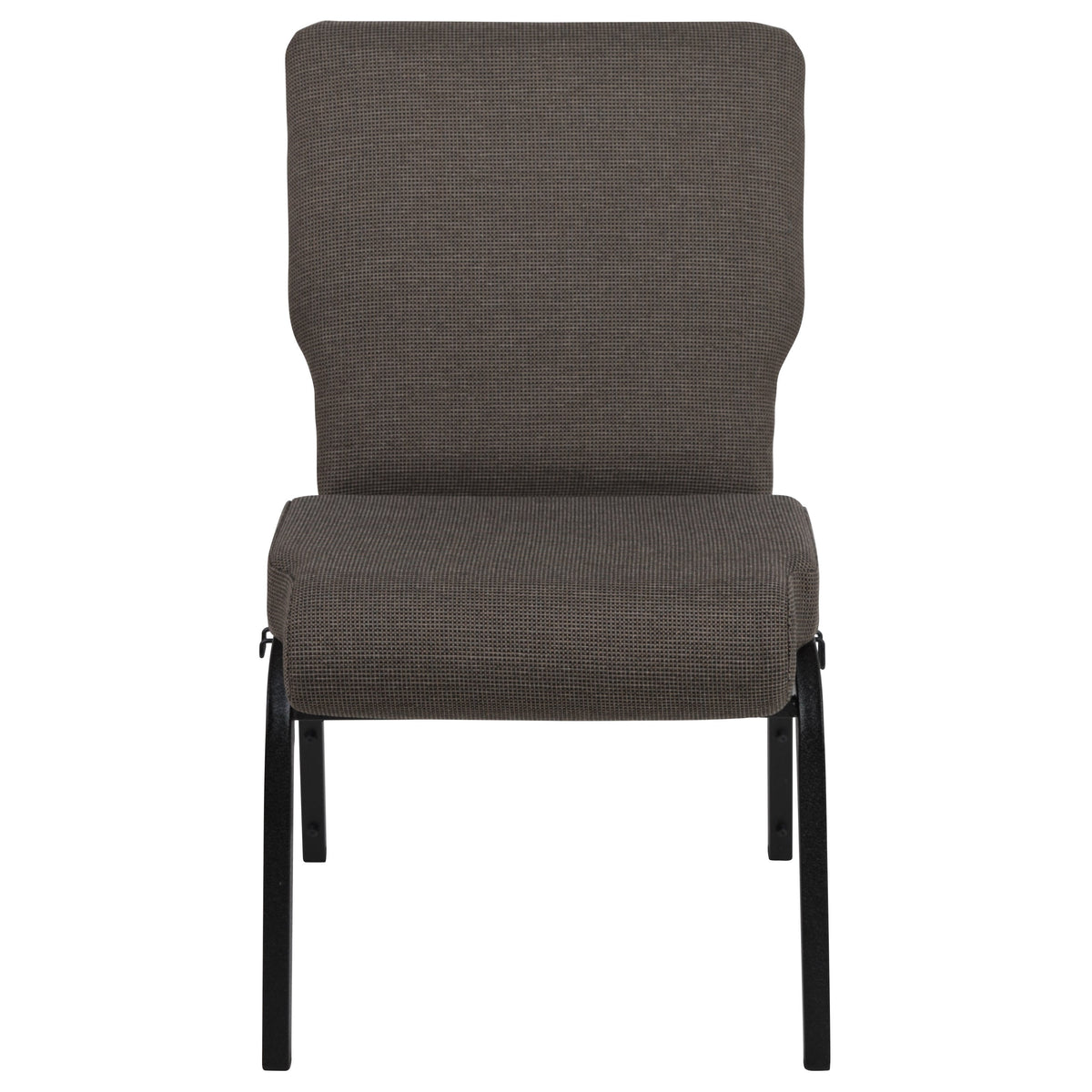 Fossil Fabric/Black Frame |#| 20.5inch Fossil Molded Foam Stacking Church Chair