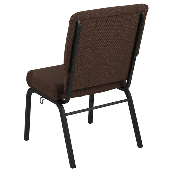 Java Fabric/Black Frame |#| 20.5inch Java Molded Foam Stacking Church Chair