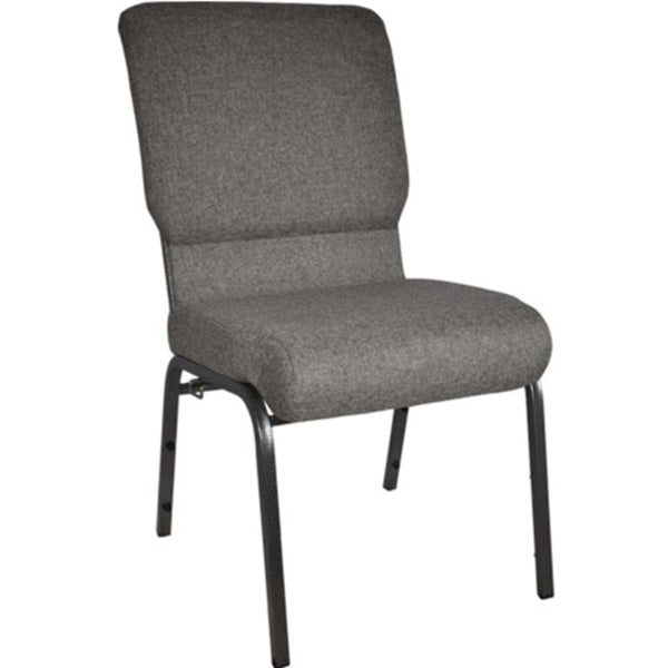 Black Fabric/Silver Vein Frame |#| Black Church Chairs 18.5 in. Wide