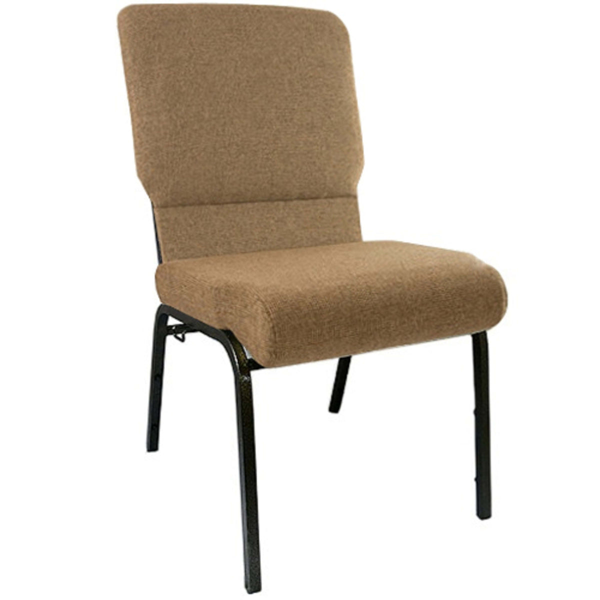 Mixed Tan Fabric/Gold Vein Frame |#| Mixed Tan Church Chairs 18.5 in. Wide