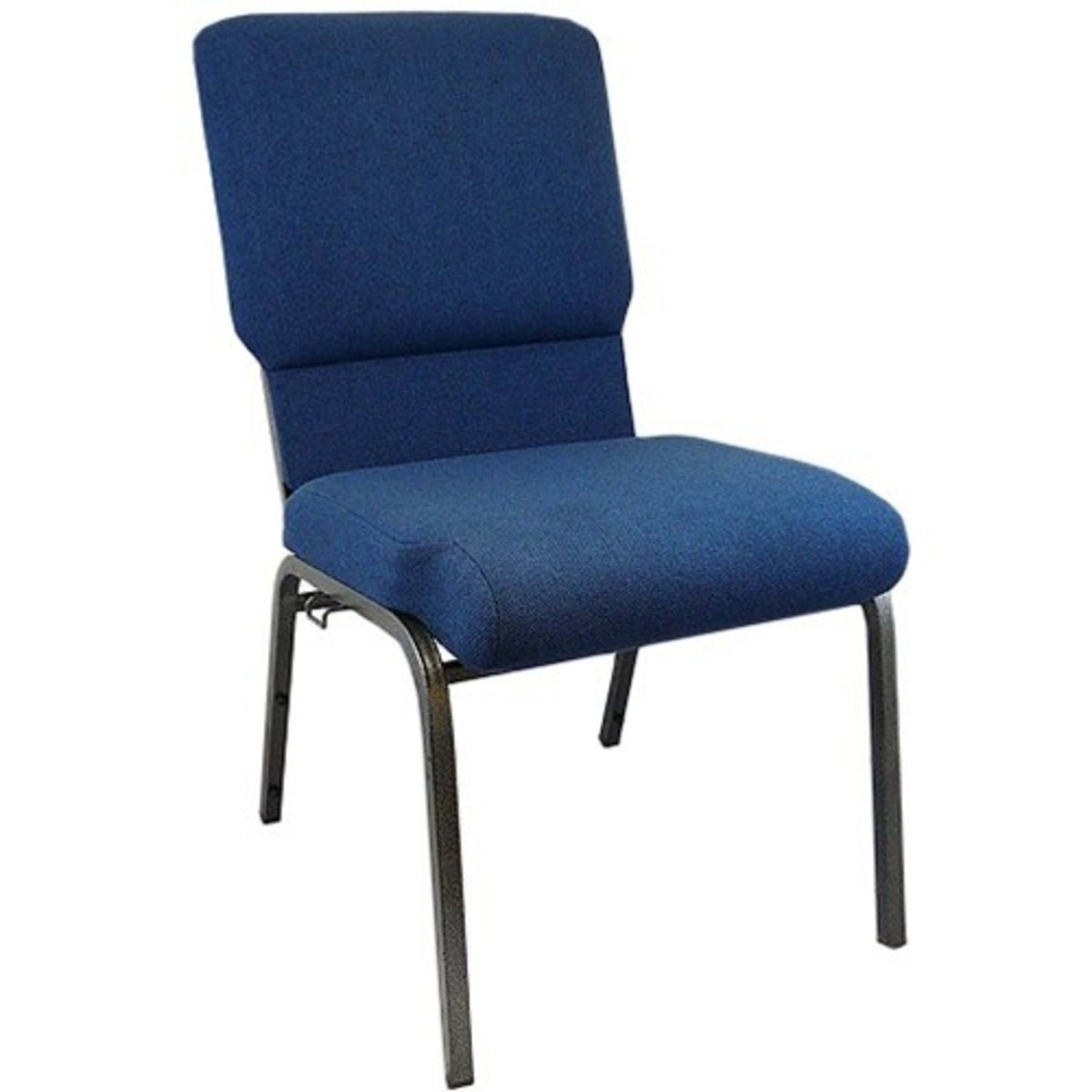 Navy Fabric/Silver Vein Frame |#| Navy Church Chairs 18.5 in. Wide
