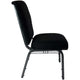 Black Fabric/Silver Vein Frame |#| Black Discount Church Chair - 21 in. Wide