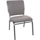 Charcoal Gray Fabric/Silver Vein Frame |#| Charcoal Gray Multipurpose Church Chairs - 18.5 in. Wide