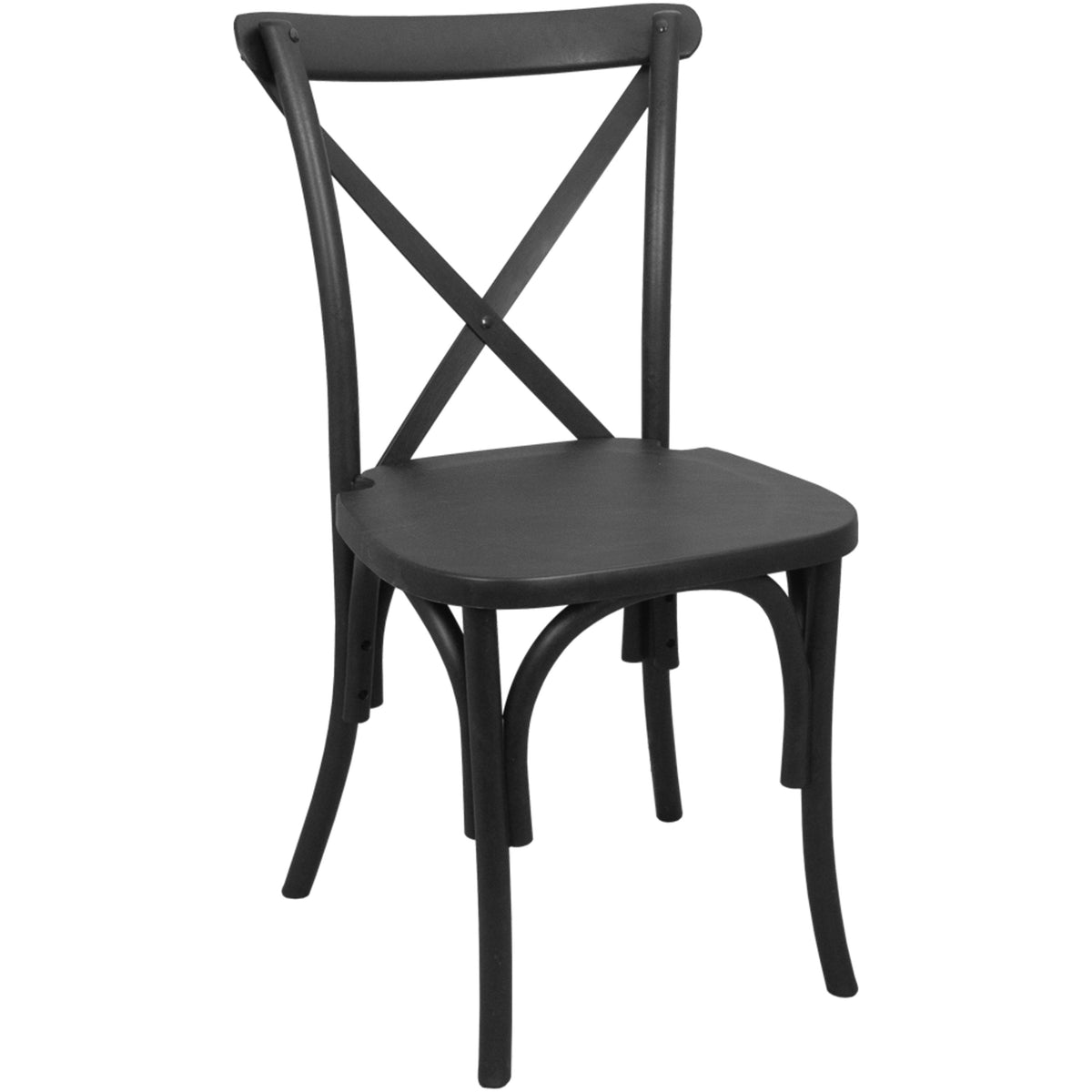 Black |#| Black Resin X-Back Chair