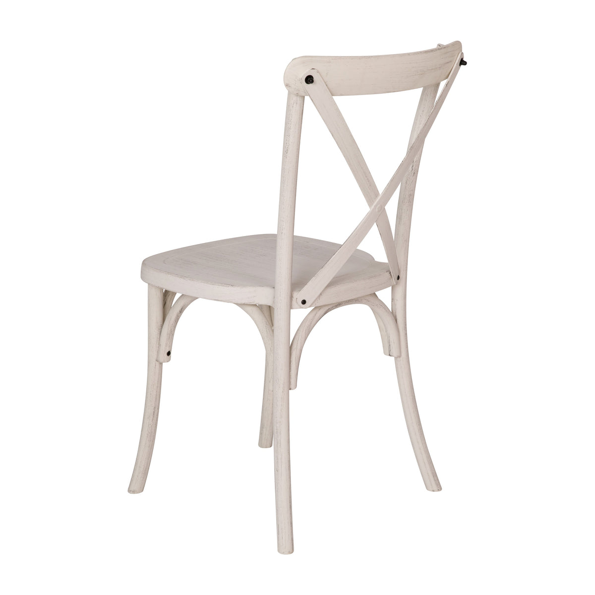 White |#| White Resin X-Back Chair