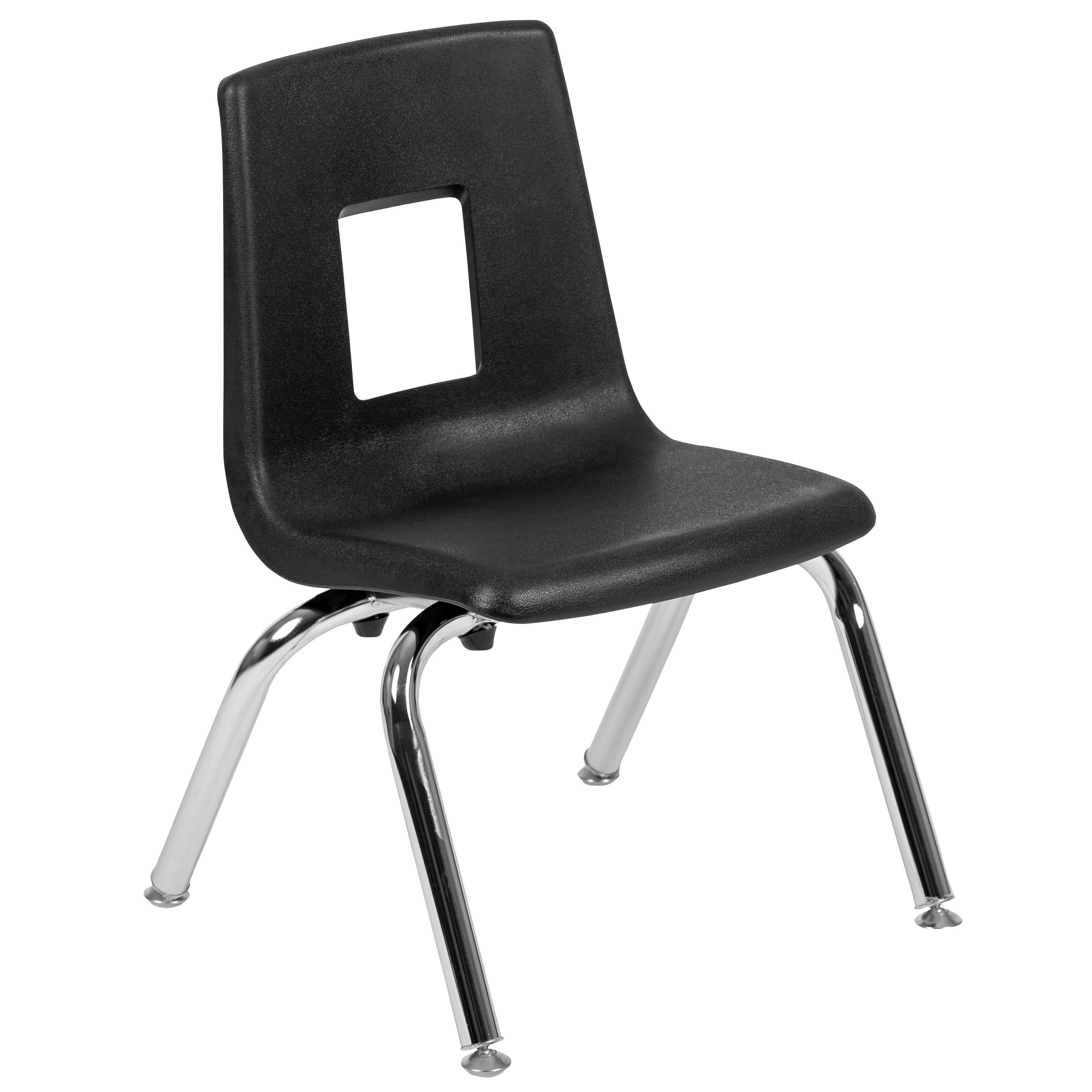 Advantage Black Student Stack School Chair - 12-Inch, image size:3000x3000
