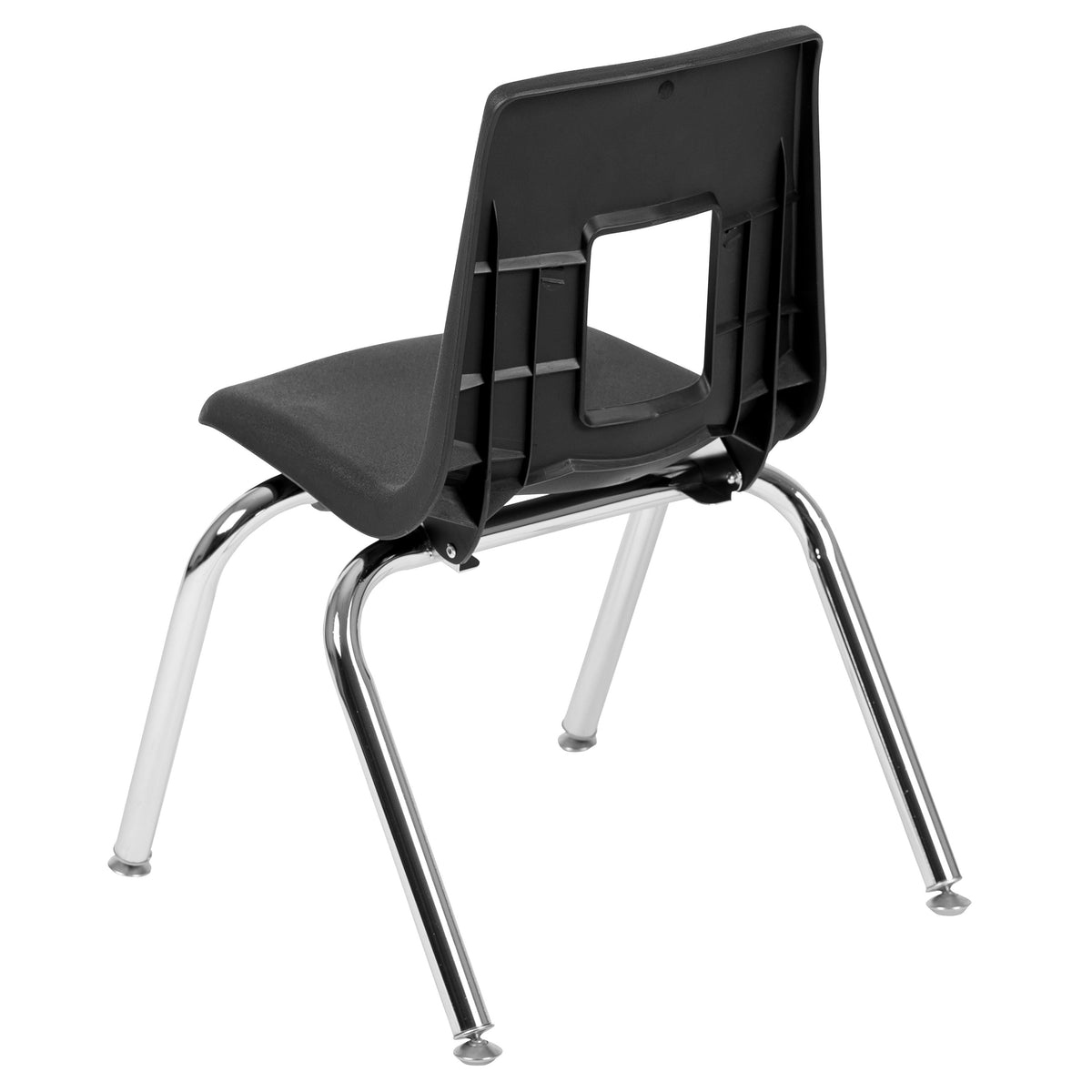 Black |#| Black Student Stack Chair 14inchH Seat - School Classroom Chair for K-2