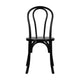 Black |#| Thonet Solid Wood Stackable Dining Chair with Fixed Floor Glides in Black