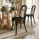 Early American Wood |#| Thonet Solid Wood Stackable Dining Chair with Fixed Floor Glides in EA.