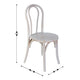 White Wash |#| Thonet Solid Wood Stackable Dining Chair with Fixed Floor Glides in White Wash