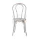 White Wash |#| Thonet Solid Wood Stackable Dining Chair with Fixed Floor Glides in White Wash