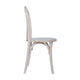 White Wash |#| Thonet Solid Wood Stackable Dining Chair with Fixed Floor Glides in White Wash