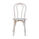 White Wash |#| Thonet Solid Wood Stackable Dining Chair with Fixed Floor Glides in White Wash
