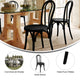 Black |#| Thonet Solid Wood Stackable Dining Chair with Fixed Floor Glides in Black