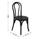 Black |#| Thonet Solid Wood Stackable Dining Chair with Fixed Floor Glides in Black