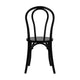Black |#| Thonet Solid Wood Stackable Dining Chair with Fixed Floor Glides in Black