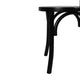 Black |#| Thonet Solid Wood Stackable Dining Chair with Fixed Floor Glides in Black