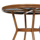 Black & White Rattan/Natural Frame |#| Indoor/Outdoor Commercial Bistro Set with Table and 2 Chairs in Blk/Wht