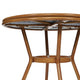 Navy & White Rattan/Natural Frame |#| Indoor/Outdoor Commercial Bistro Set with Table and 2 Chairs in Navy/Wht
