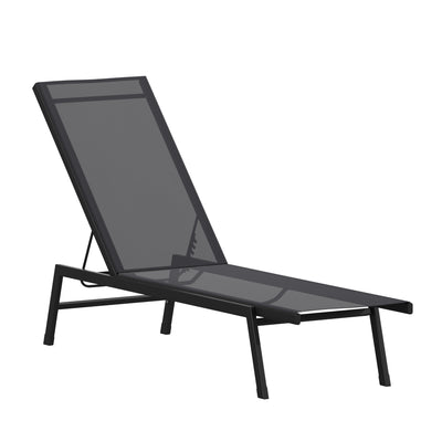 Brazos Adjustable Chaise Lounge Chair, All-Weather Outdoor Five-Position Recliner