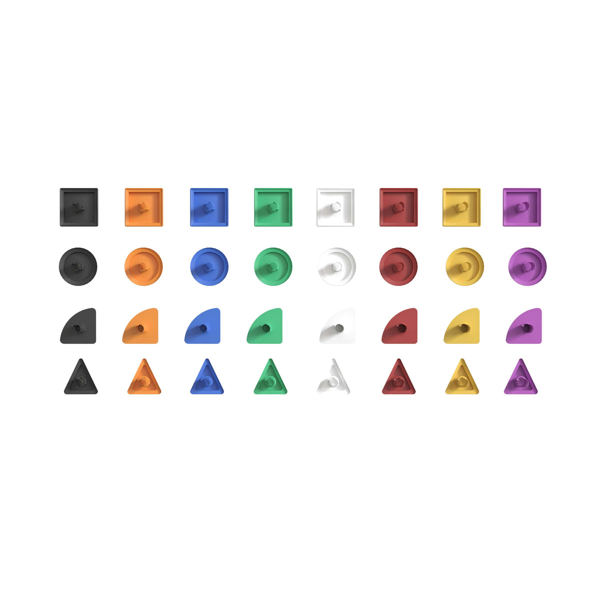 Commercial Grade 256 Piece Shapes Set for Modular STEAM Walls - Multicolor