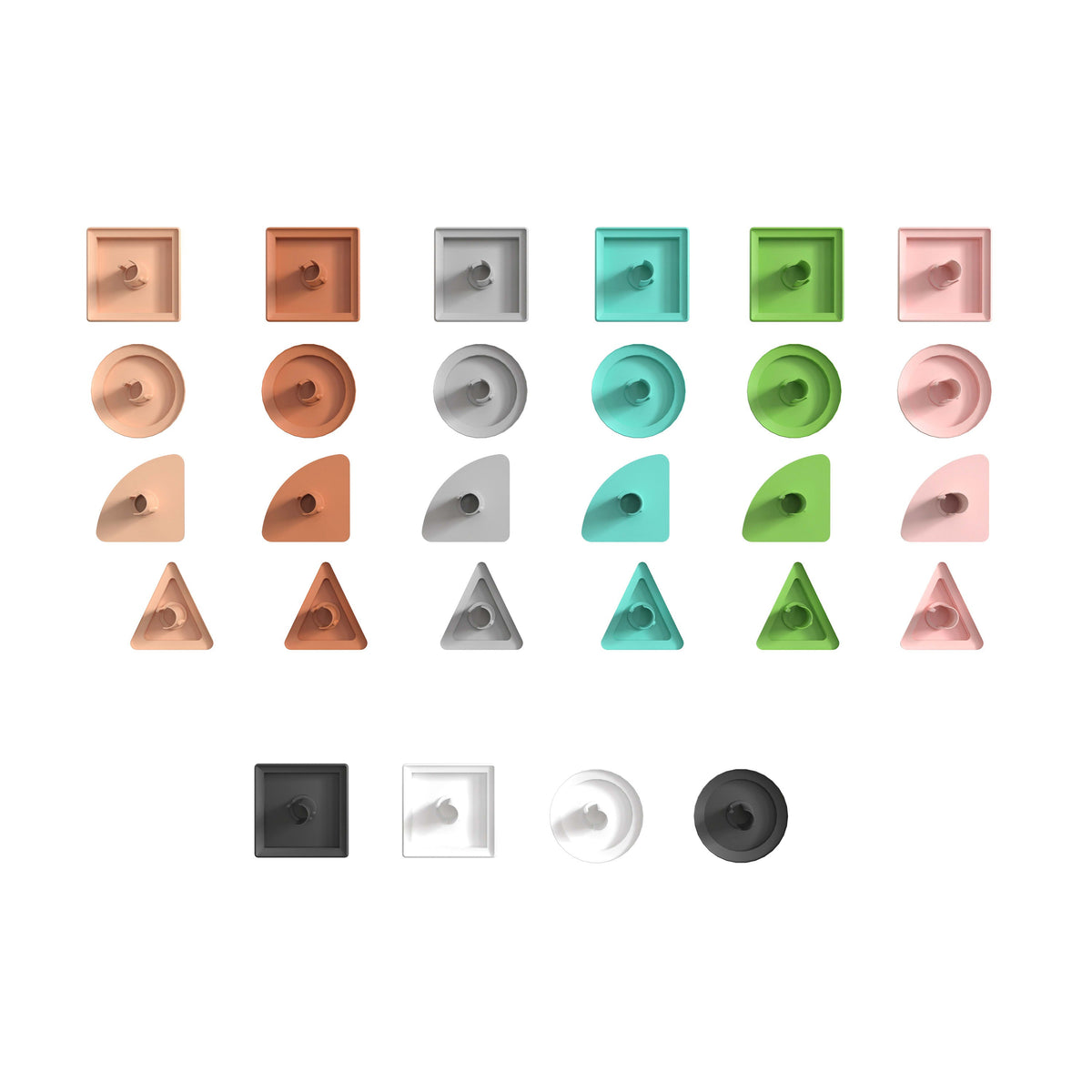 Commercial Grade 256 Piece Shapes Set for Modular STEAM Walls - Pastel