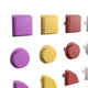 Commercial Grade 256 Piece Shapes Set for Modular STEAM Walls - Multicolor