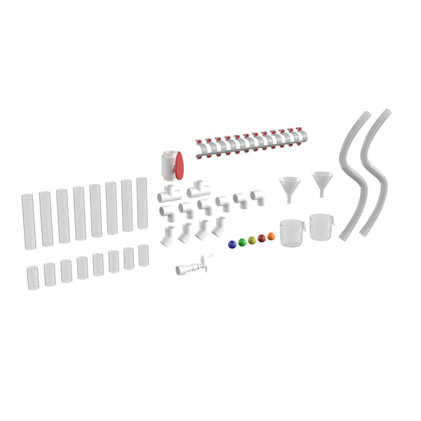 Commercial Grade 80 Piece Pipe Builder Set for Modular STEAM Wall Systems