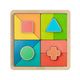 Commercial Grade Wooden Geometric Shape Building Puzzle - Natural/Multicolor