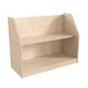 Commercial Grade Natural Finish Wooden Classroom 2 Tier Display Shelf Unit