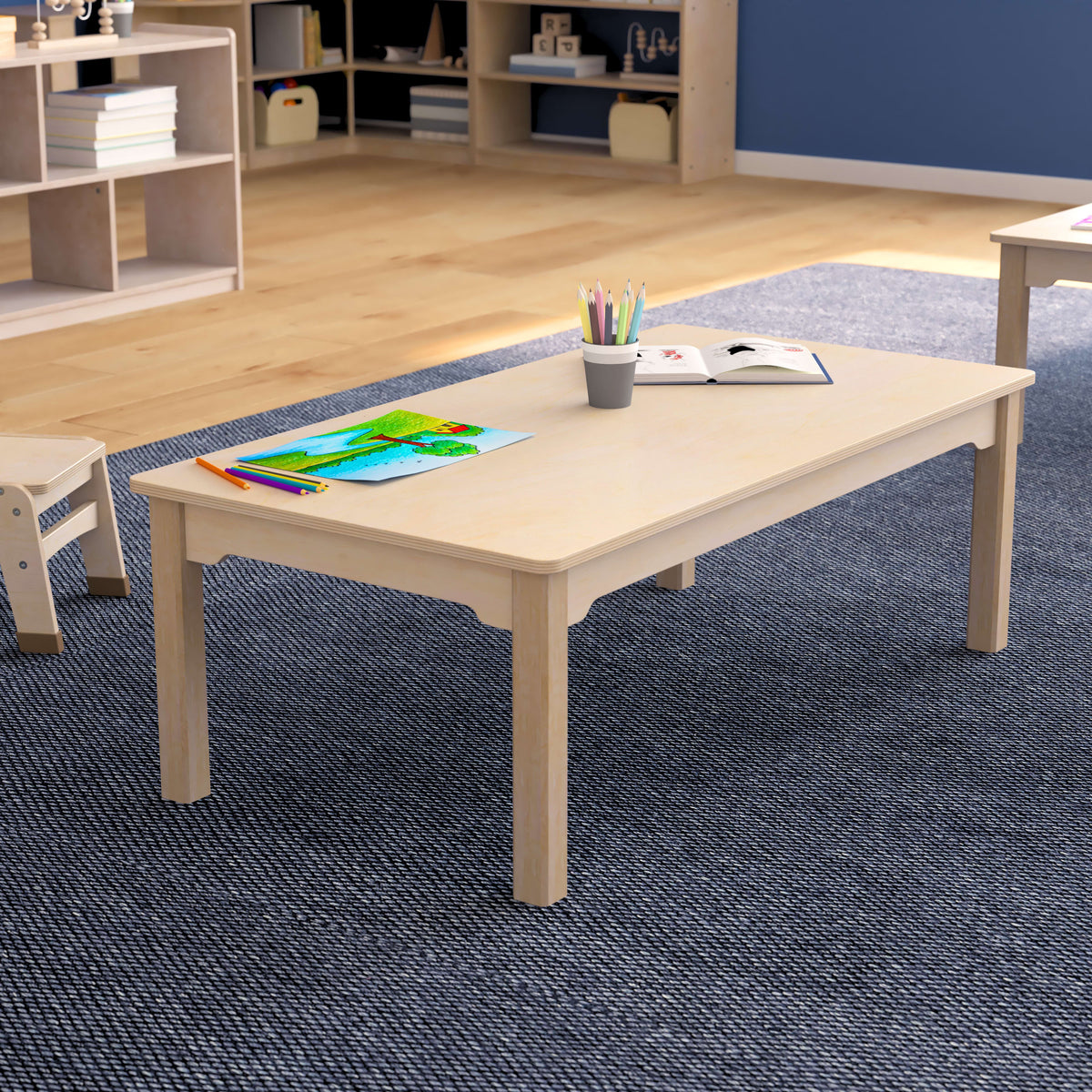Simple Classroom Table Rectangular Wooden Table MK-ME088010- – Classroom Essentials Online