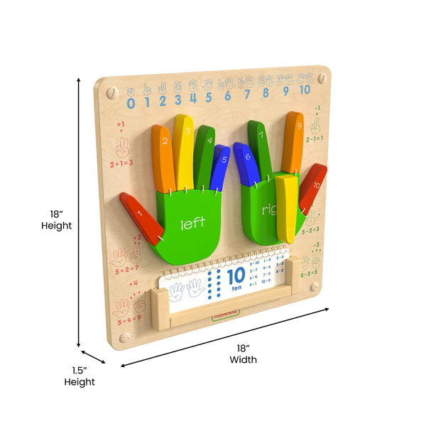 Commercial Grade STEAM Wall Wooden Counting Accessory Board - Multicolor