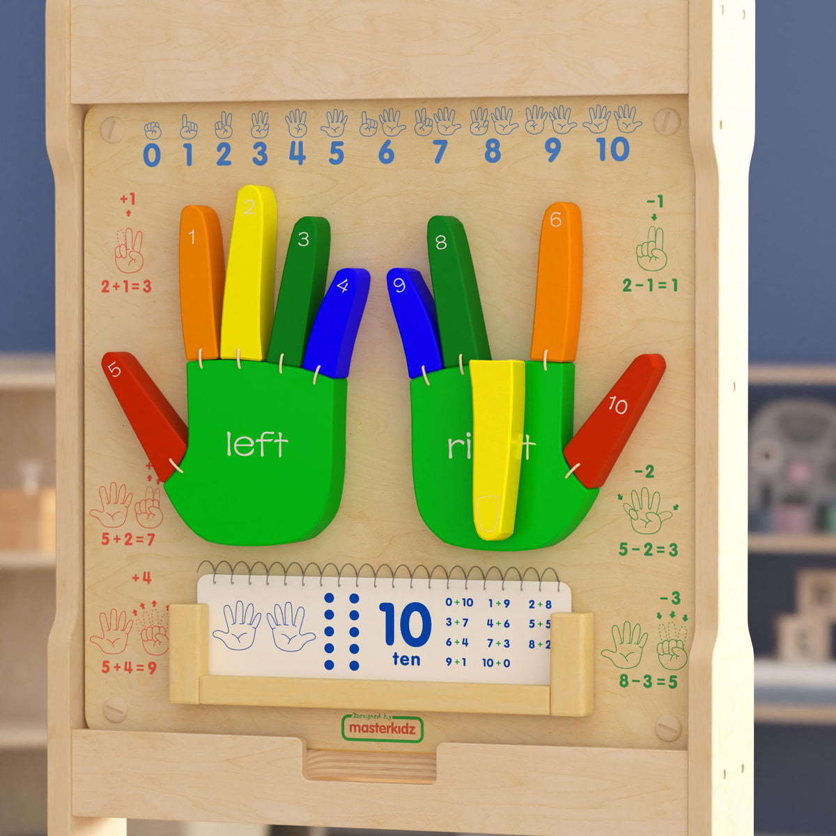 Commercial Grade STEAM Wall Wooden Counting Accessory Board - Multicolor