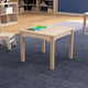 Commercial Grade 23.5inch Square Wooden Preschool Classroom Activity Table - Beech