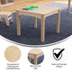 Commercial Grade 23.5inch Square Wooden Preschool Classroom Activity Table - Beech